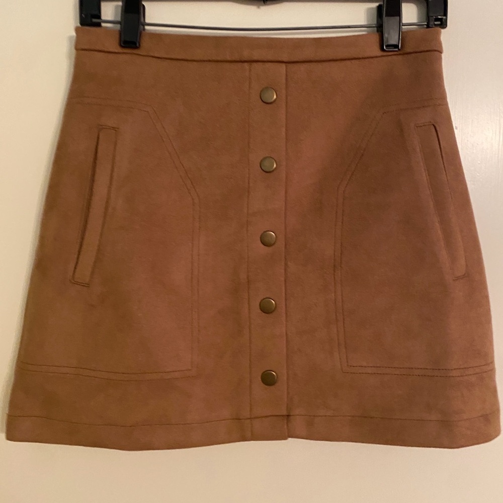 HYFVE Brown A-line Mini Skirt Casual